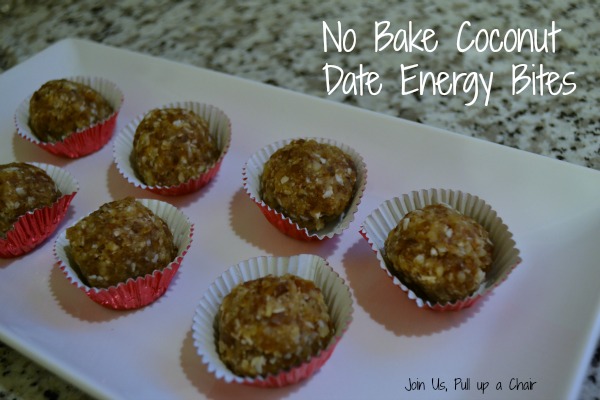 No Bake Coconut Date Energy Bites | Join Us, Pull up a Chair